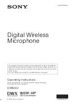 Preview for 1 page of Sony DWM-02 Operating Instructions Manual