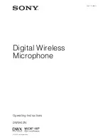 Предварительный просмотр 1 страницы Sony DWM-02N Operating Instructions Manual