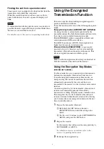 Preview for 9 page of Sony DWT-B03R Operating Instructions Manual