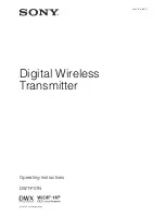 Preview for 1 page of Sony DWT-P01N Operating Instructions Manual