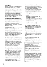 Preview for 2 page of Sony DWTB01/E1424 Operating Instructions Manual