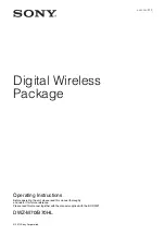 Предварительный просмотр 1 страницы Sony DWZB70HL Operating Instructions Manual