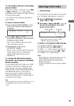 Preview for 13 page of Sony DX10 Operating Instructions Manual