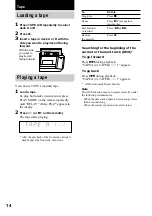 Preview for 14 page of Sony DX10 Operating Instructions Manual