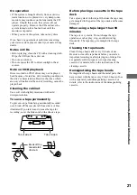 Preview for 21 page of Sony DX10 Operating Instructions Manual