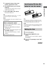 Preview for 9 page of Sony DX60AV Operating Instructions Manual