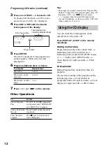 Предварительный просмотр 12 страницы Sony DX60AV Operating Instructions Manual