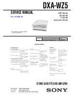 Preview for 1 page of Sony DXA-WZ5 Service Manual