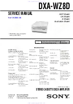 Sony DXA-WZ8D Service Manual preview