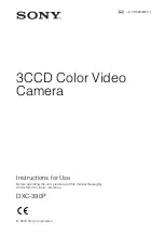 Sony DXC-390P Instructions For Use Manual preview