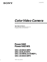 Sony DXC-D35 Operating Instructions Manual preview