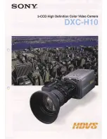 Sony DXC-H10 Specifications preview