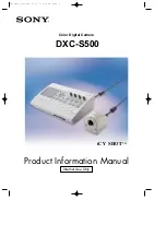 Предварительный просмотр 1 страницы Sony DXC-S500 Product Information Manual