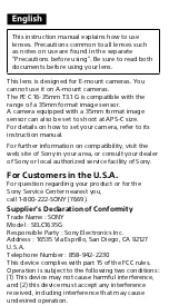 Preview for 5 page of Sony E-mount FE C 16-35mm T3.1 G User Manual