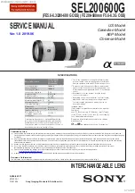 Sony E-mount SEL200600G Service Manual предпросмотр