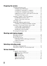 Предварительный просмотр 8 страницы Sony E-mount WW898259 (ILCE-7SM2) Instruction Manual