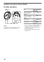 Предварительный просмотр 16 страницы Sony E105 Operating Instructions Manual