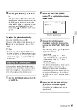 Preview for 47 page of Sony EA50EH Operating Manual