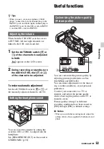 Preview for 53 page of Sony EA50EH Operating Manual