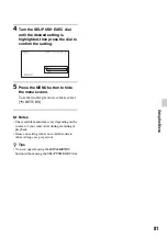 Preview for 81 page of Sony EA50EH Operating Manual