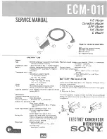 Sony ECM-011 Service Manual preview