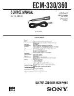 Preview for 1 page of Sony ECM-330 Service Manual