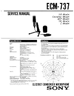 Preview for 1 page of Sony ECM-737 Service Manual