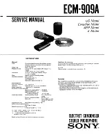 Sony ECM-909A Service Manual preview