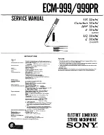 Sony ECM-999 Service Manual предпросмотр