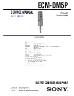 Sony ECM-DM5P Service Manual предпросмотр