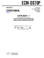 Preview for 5 page of Sony ECM-DS70P Service Manual