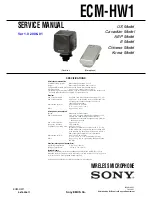 Preview for 1 page of Sony ECM HW1 Service Manual