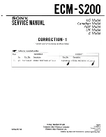 Preview for 10 page of Sony ECM-S200 Service Manual