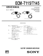 Sony ECM-T115 Service Manual preview