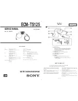 Sony ECM-TS125 Service Manual preview