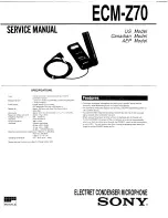 Sony ECM-Z70 Service Manual preview
