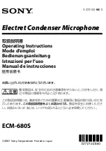 Preview for 1 page of Sony ECM680S User Manual