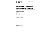 Sony ECMMS907 - Stereo Type Mic Operating Instructions Manual preview