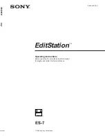 Sony EditStation ES-7 Operating Instructions Manual preview