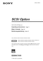 Sony ESBK-7051 Operating Instructions Manual preview