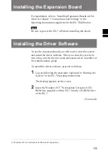 Preview for 19 page of Sony ESBK-7052 Operating Instructions Manual