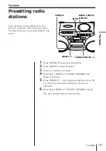 Предварительный просмотр 19 страницы Sony Espanol) Operating Instructions Manual