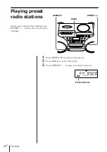 Предварительный просмотр 20 страницы Sony Espanol) Operating Instructions Manual