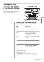 Предварительный просмотр 61 страницы Sony Espanol) Operating Instructions Manual