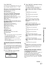 Preview for 57 page of Sony Esprit TAV-L1 Operating Instructions Manual