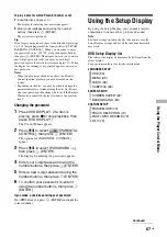 Preview for 67 page of Sony Esprit TAV-L1 Operating Instructions Manual