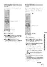 Предварительный просмотр 73 страницы Sony Esprit TAV-L1 Operating Instructions Manual