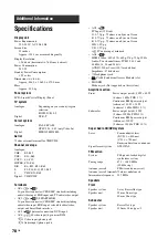 Preview for 78 page of Sony Esprit TAV-L1 Operating Instructions Manual