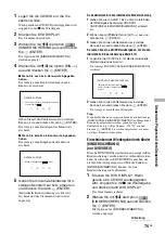 Preview for 261 page of Sony Esprit TAV-L1 Operating Instructions Manual