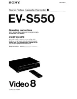 Sony EV-5550 Operating Instructions Manual preview